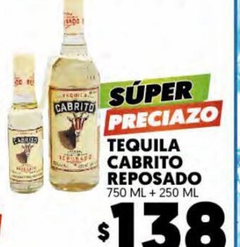Tequila Cabrito Reposado 750 ml + 250 ml