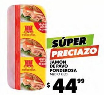 Merco Jamon de Pavo Ponderosa Medio Kilo oferta