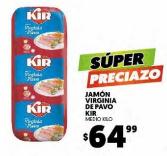 Jamon Virginia de Pavo KIR Medio Kilo