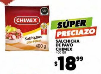 Merco Salchicha de Pavo Chimex 400 gr oferta