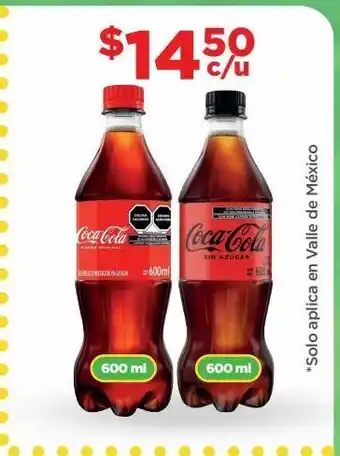 Bodega Aurrerá Gaseosa coca cola 600ml oferta
