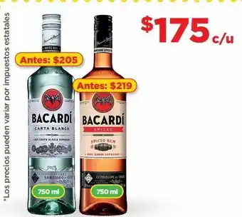 Bodega Aurrerá Ron bacardí 750ml oferta