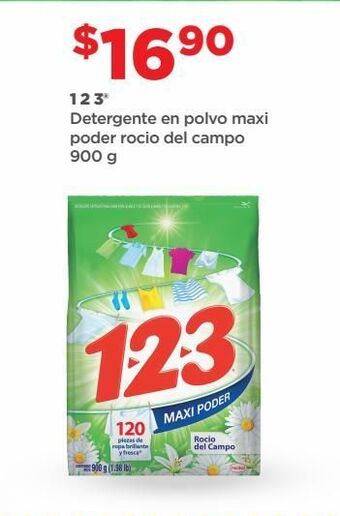 Bodega Aurrerá Detergente en polvo 123 900g oferta