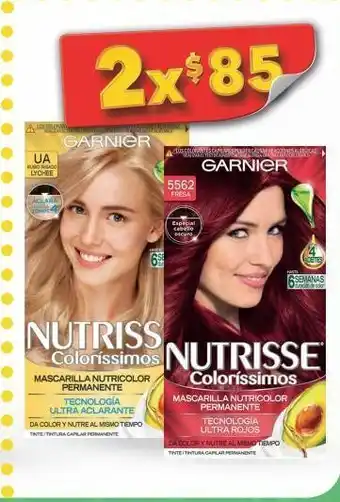 Bodega Aurrerá Tintes para cabello nutrisse x2 oferta