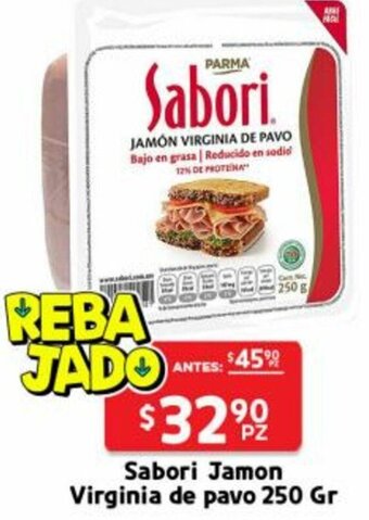 HEB Sabori Jamon Virginia de Pavo 250gr oferta