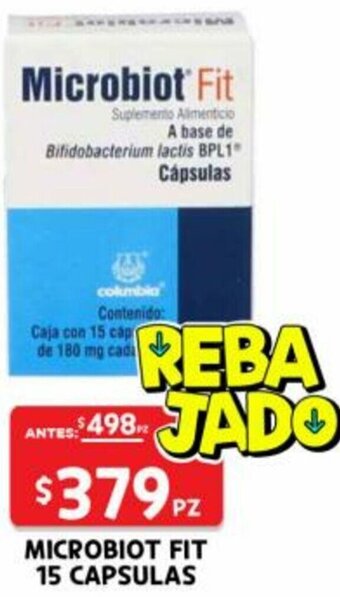 HEB Microbiot Fit 15 Capsulas oferta