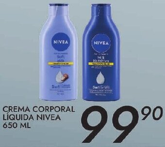 Alsuper Crema Corporal Líquida Nivea 650ml oferta