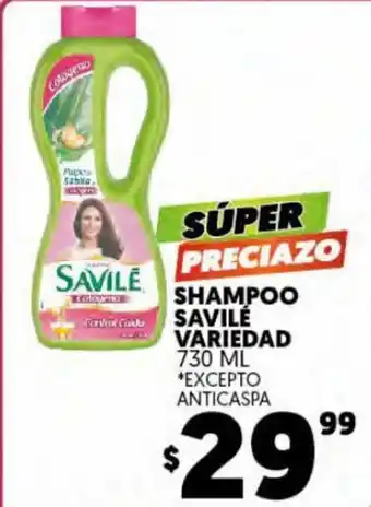 Merco Shampoo Savile Variedad 730 ml Excepto Anticaspa oferta