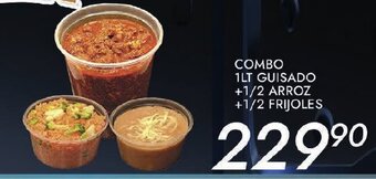 Alsuper Combo 1 Lt Guisado + 1/2 Arroz + 1/2 Frijoles oferta