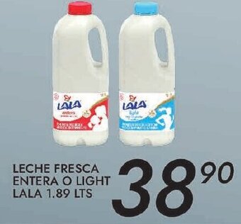 Alsuper Leche Fresca Entera o Light Lala 1.89 Lts oferta