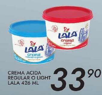 Crema Acida Regular o Light Lala 426 ml