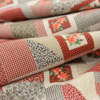 Telas Junco Loneta españa – patchwork de corazones oferta