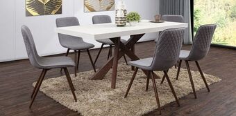 Muebles Dico Comedor tiara con sillas gris oferta