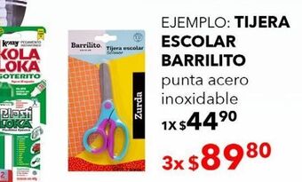 Tijera escolar barrilito