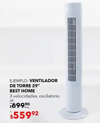 DelSol Ventilador de torre 29" best home oferta