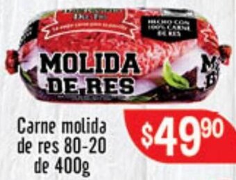 El Florido Carne Molida de Res 80-20 de 400g oferta