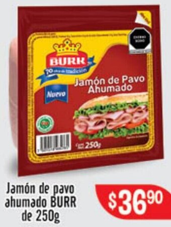 El Florido Jamón de Pavo Ahumado Burr de 250g oferta
