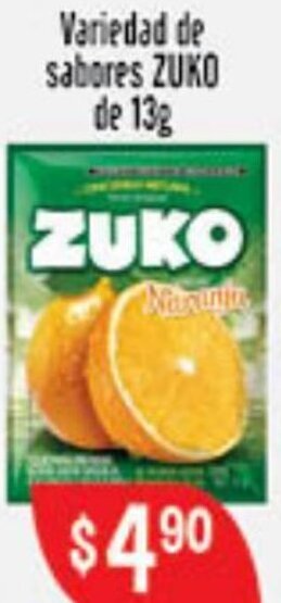 Variedad de Sabores Zuko de 13g