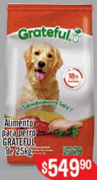 El Florido Alimento para Perro Grateful de 25kg oferta
