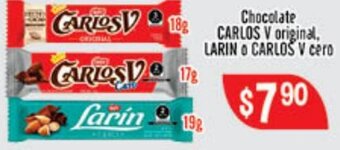 Chocolate Carlos V Original Larin o Carlos V Cero