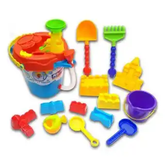 Sam's Club Cubeta para playa azul con 17 pzas oferta