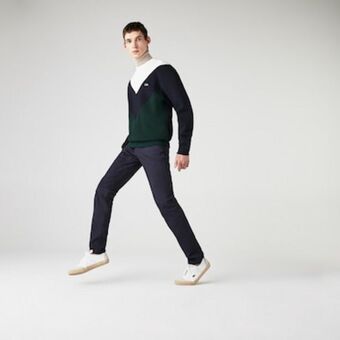 Lacoste Pantalones slim fit con 5 bolsillos en algodón stretch para hombre oferta