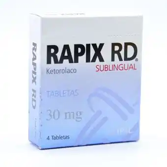 Rapix rd sublingual tabletas 30mg con 4 piezas