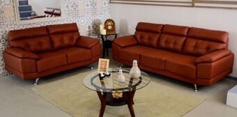 Muebles Dico Sala de piel san marino terracota oferta