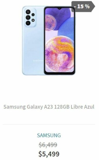 Elektra Samsung Galaxy A23 128GB Libre Azul oferta