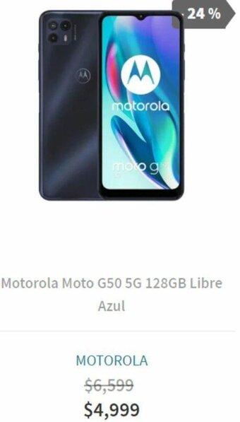 Motorola Moto G50 5G 128GB Libre Azul