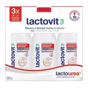 Sam's Club Gel de baño lactovit lactourea 3 pzas de 600 ml oferta