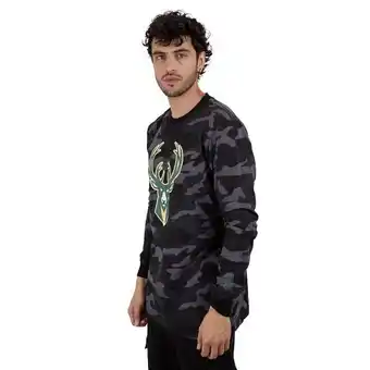 Playera manga larga milwaukee bucks athleisure