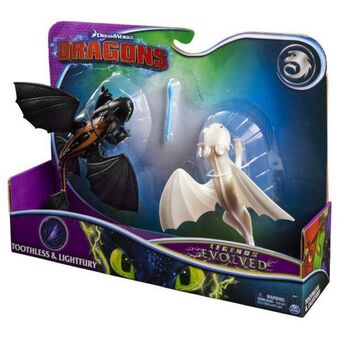 Juguetrón Spin master cómo entrenar a tu dragón set chimuelo y furia luminosa 6054702 oferta