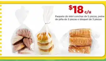 Paquete de mini conchas de 5 piezas