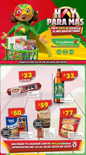 Bodega Aurrerá Chorizo de cerdo oferta