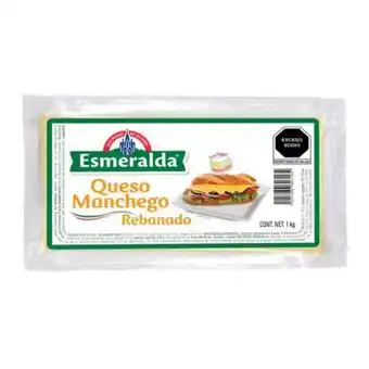 Queso manchego esmeralda rebanado 1 kg