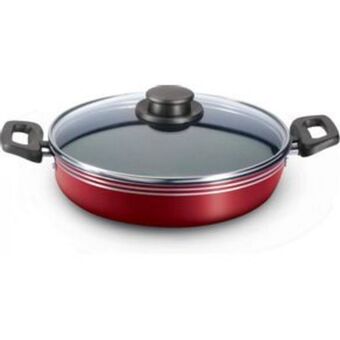 El Bodegón Arrocera de 30 cm ekco tendencias de aluminio color rojo con duraflon® de alto rendimiento y tapa de vidrio oferta