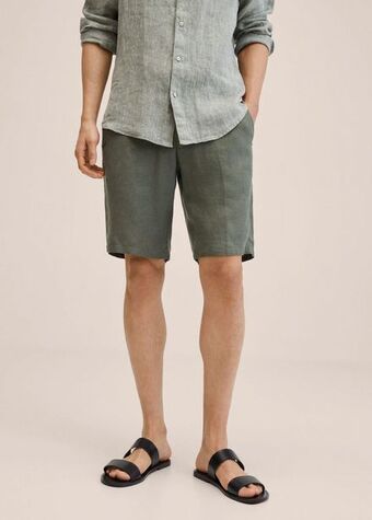 Mango Bermudas 100% lino oferta