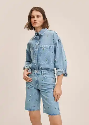 Bermudas denim estampadas