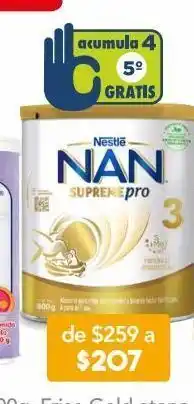 Farmacia San Pablo Nan supreme pro 3 alimento a base de leche para niños desde 1 año 800 g polvo oferta