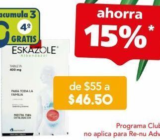 Farmacia San Pablo Eskazole para toda la familia 1 tableta oferta
