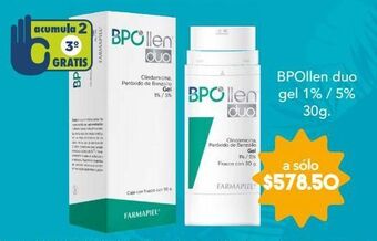 Bpollen duo chamber 30 g gel tubo clindamicina 1 % peróxido de benzoilo 5 %