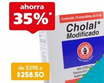 Cholal solución 10 solución ampolleta