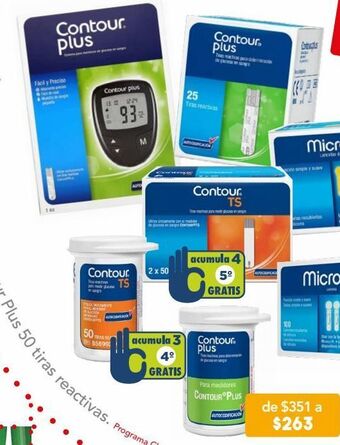 Farmacia San Pablo Contour plus diabetes tiras reactivas 50 piezas oferta