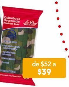 Farmacia San Pablo Le roy cubreboca desechable plisado diseño militar 5 piezas oferta
