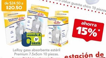 Farmacia San Pablo Le roy gasas 7.5x5cm 10 piezas oferta