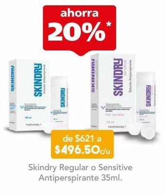 Farmacia San Pablo Skindry solución antitranspirante para sudoración excesiva 35 ml roll on oferta