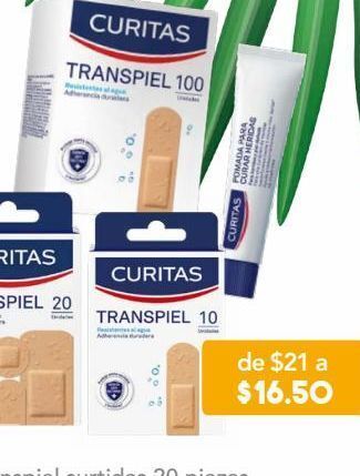 Farmacia San Pablo Curitas transpiel venditas resistentes al agua 10 piezas oferta