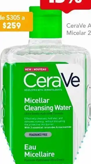 Farmacia San Pablo Cerave agua micelar limpiadora para rostro 295 ml oferta