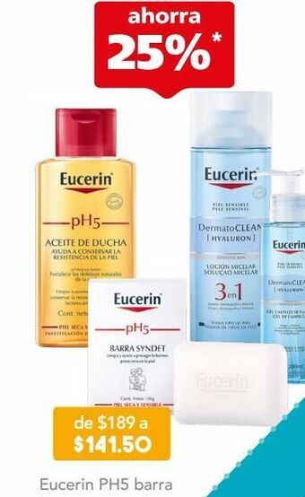 Farmacia San Pablo Eucerin syndet ph5 sustituto del jabón para piel sensible 100 g oferta